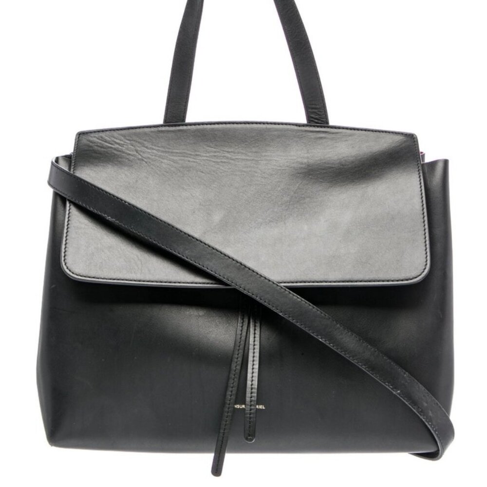 Mansur Gavriel Black Leather Crossbody Bag